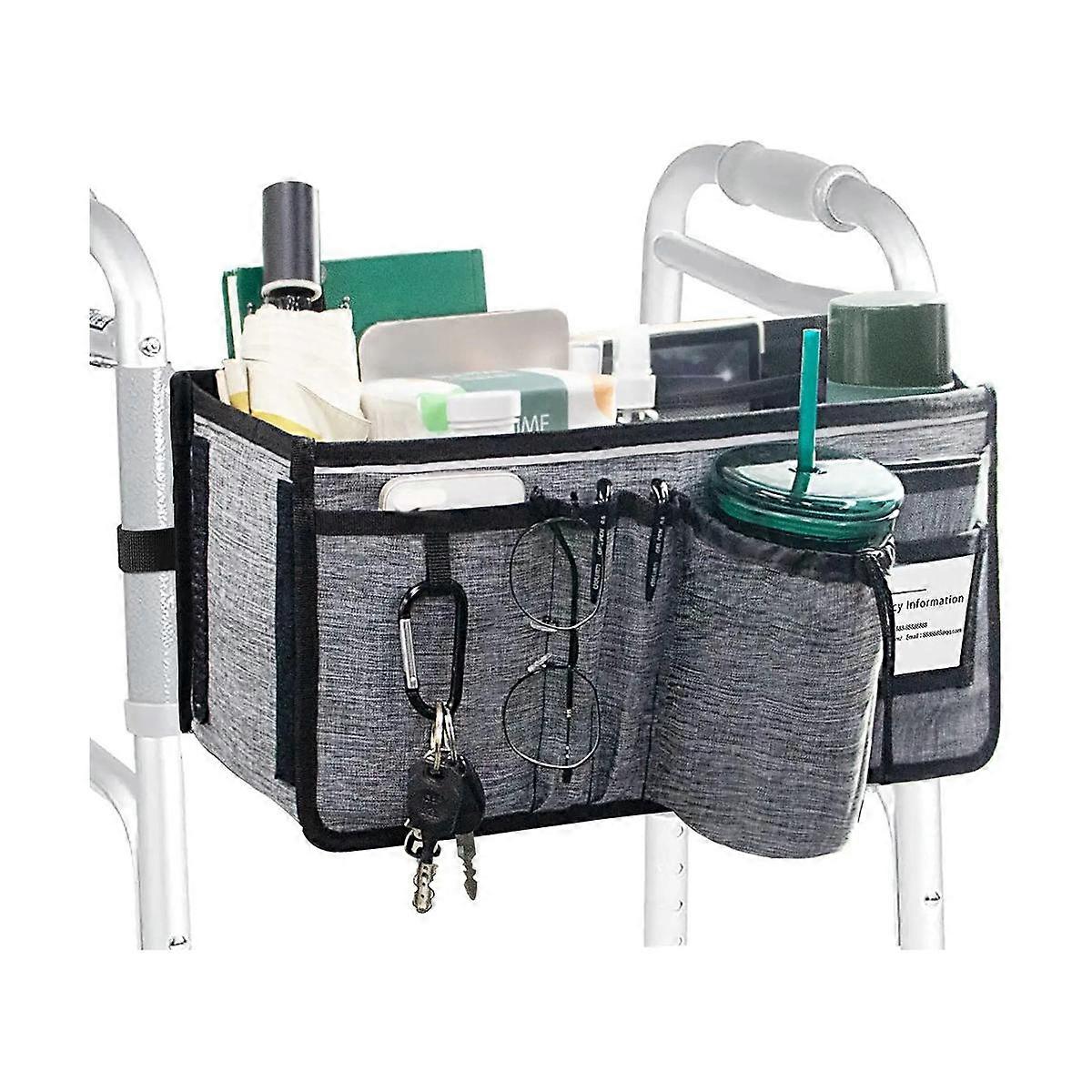 Basket for Walker Ravmix Walker Accessories Bag with Cup Holder Walker Basket for Folding Walker Ha