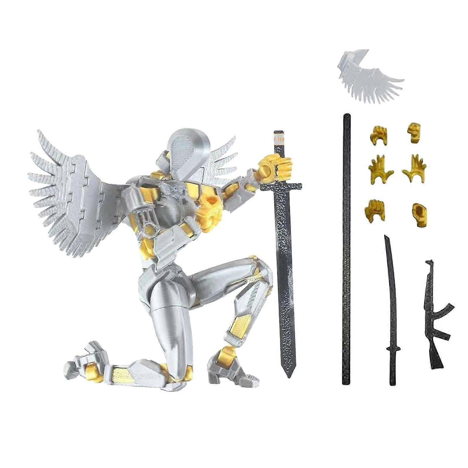 Figura de acțiune Figurină de acțiune imprimată mobilă 13 robotizate articulate Figurine de acțiune Valentine Cadouri pentru el FLYE0515