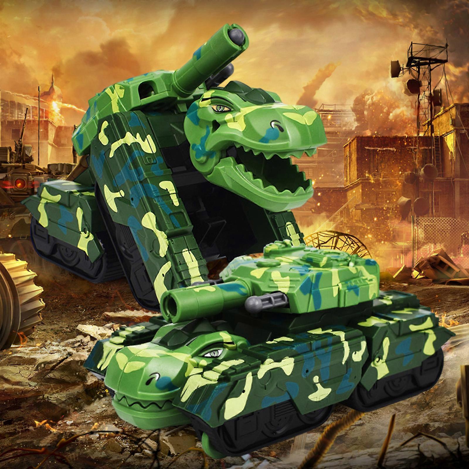 Transforming Dinosaur Tank Toy Collision Transforming Press Launchable Children's Toy