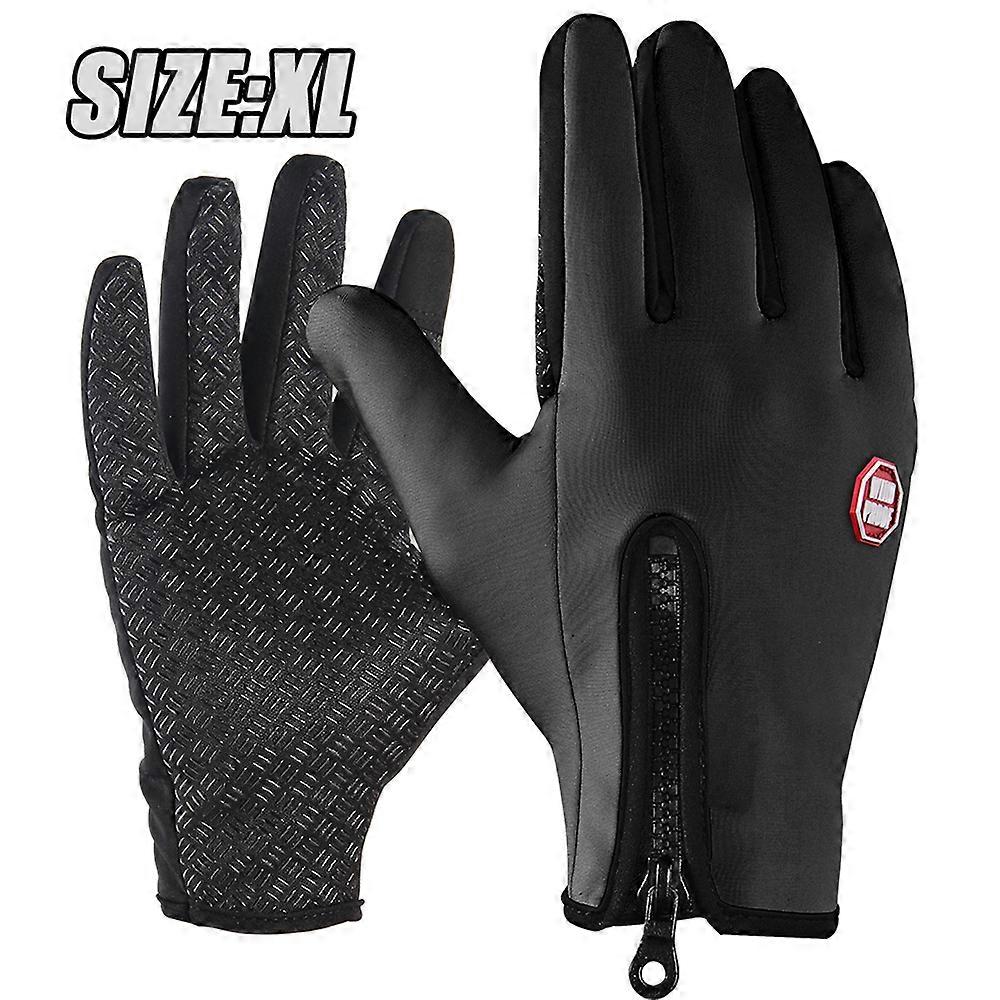 1 çift M / L / XL Bisiklet Eldiveni Kış Dokunmatik Ekran Bisiklet Eldivenleri Açık Scooter Rüzgar Geçirmez Sürme Motosiklet Kayak Sıcak Bisiklet Eldivenleri