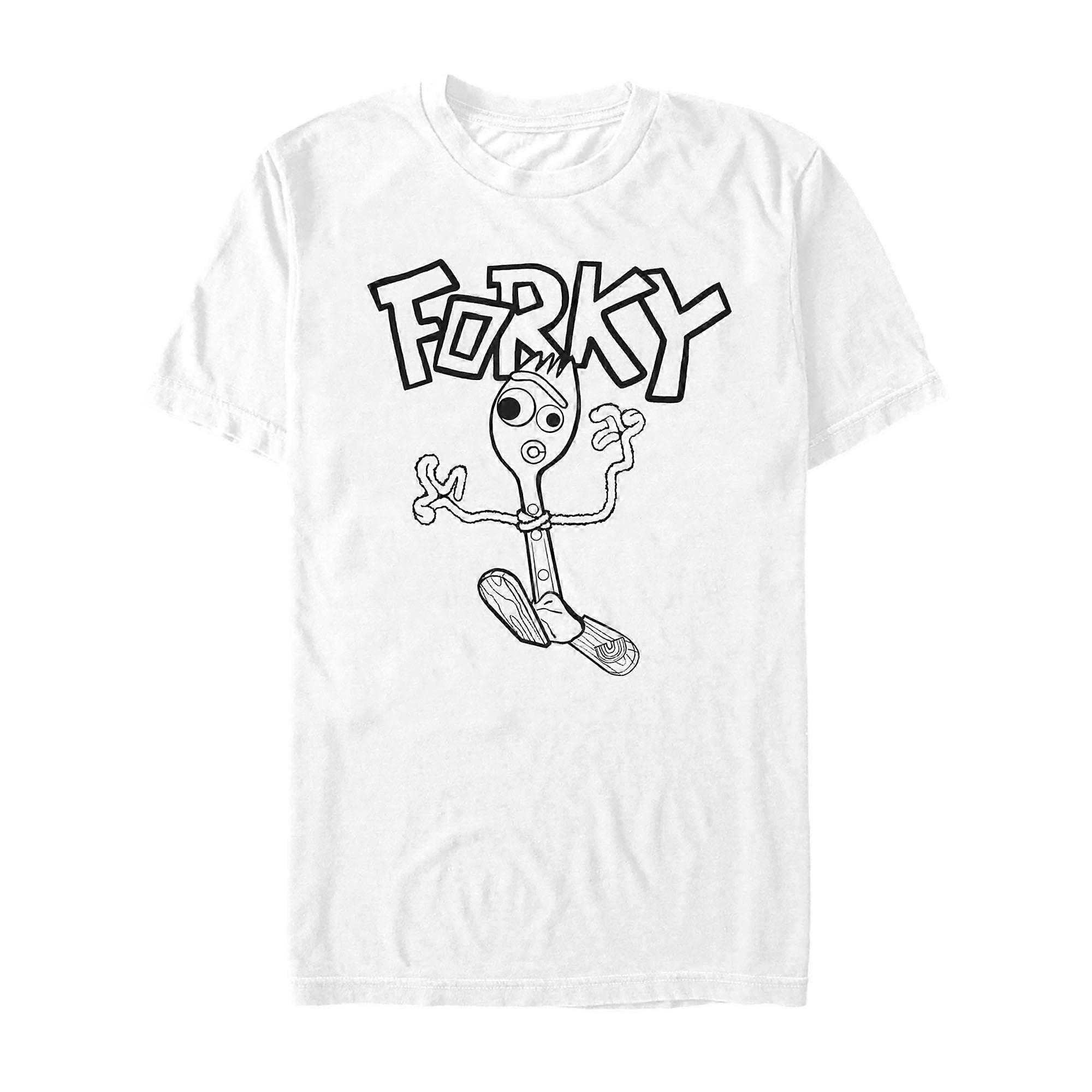 Toy Story Running Forky  Graphic T-shirt Tee White -Gol198