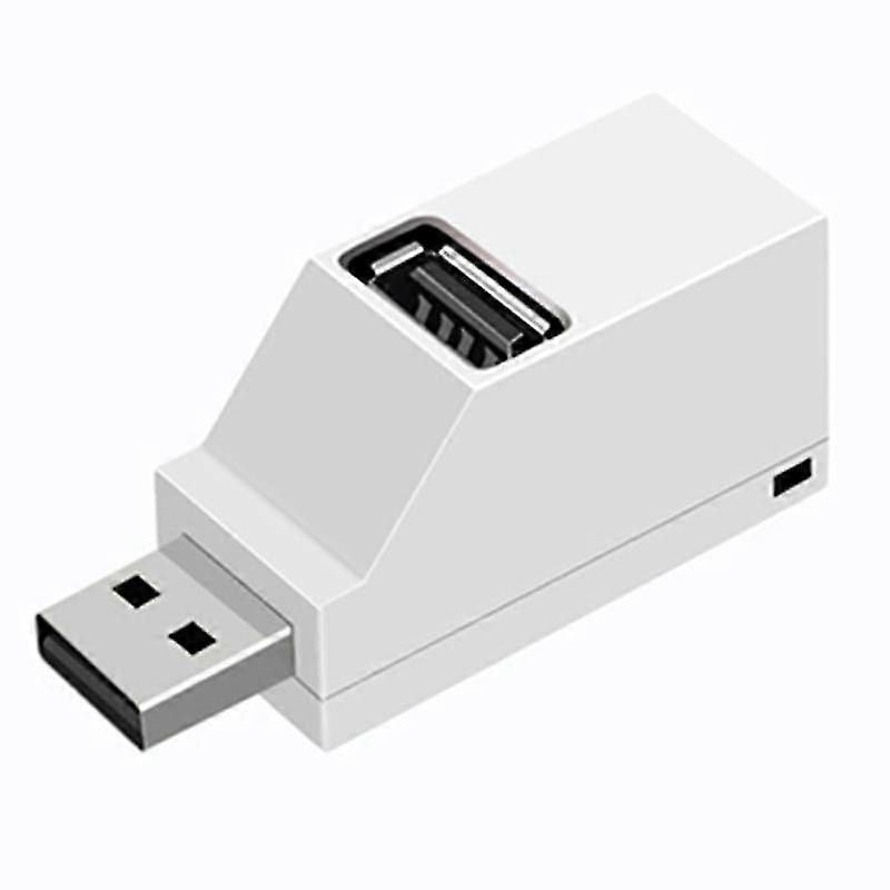 Usb 3.0 Mini Splitter With One For Three, Suitable For Pc Laptop High-speed U Disk Reading,white