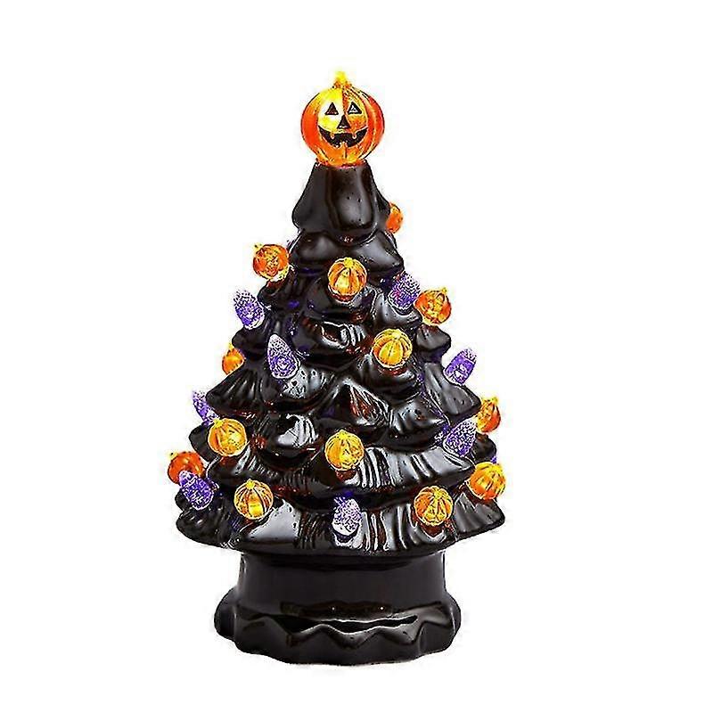 Tree Pumpkin Lantern Led Ceramic Decorative Table Home Decor Gifts