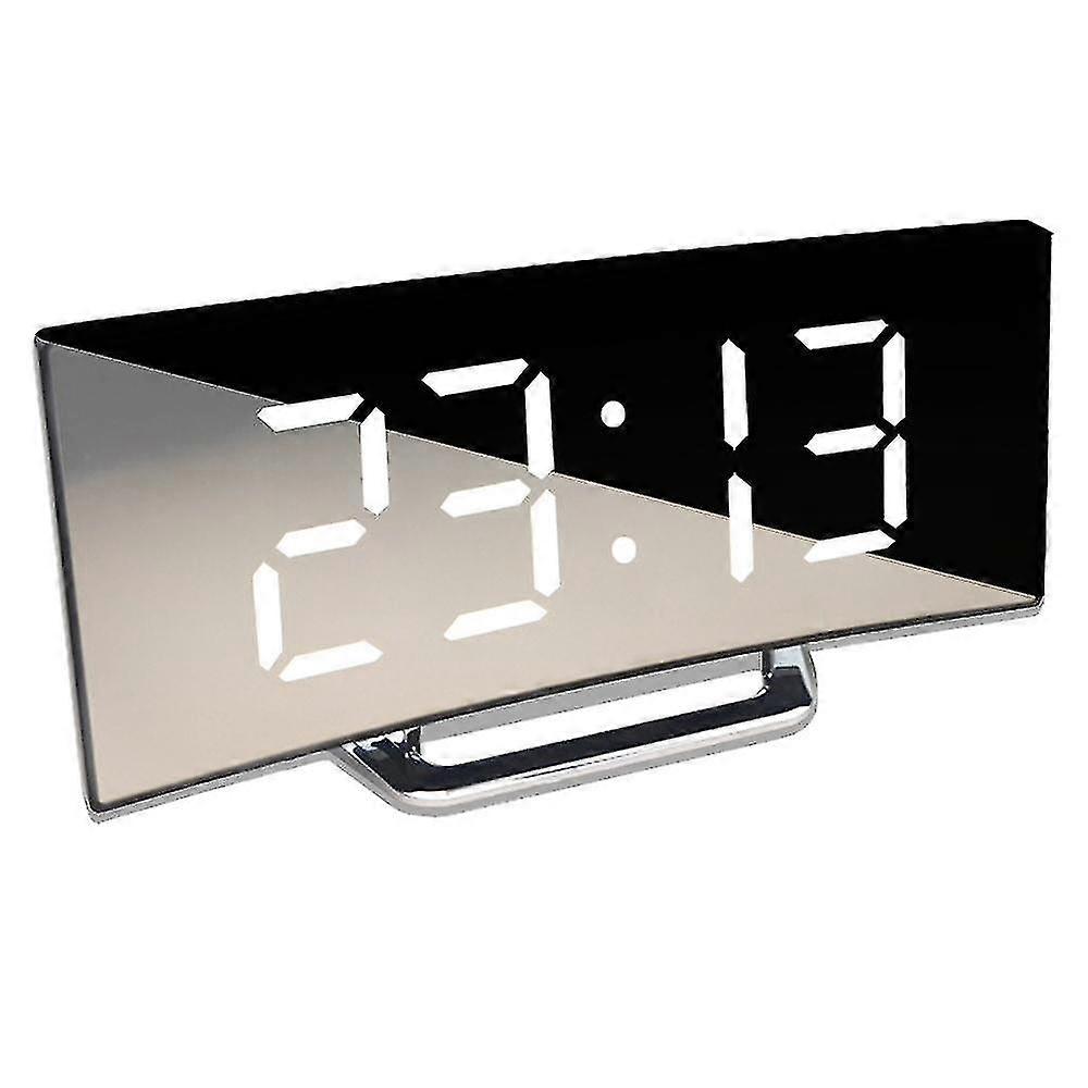 Digital Alarm Clock Desk Table Clock Curved Led Screen Alarm Clocks For Kid