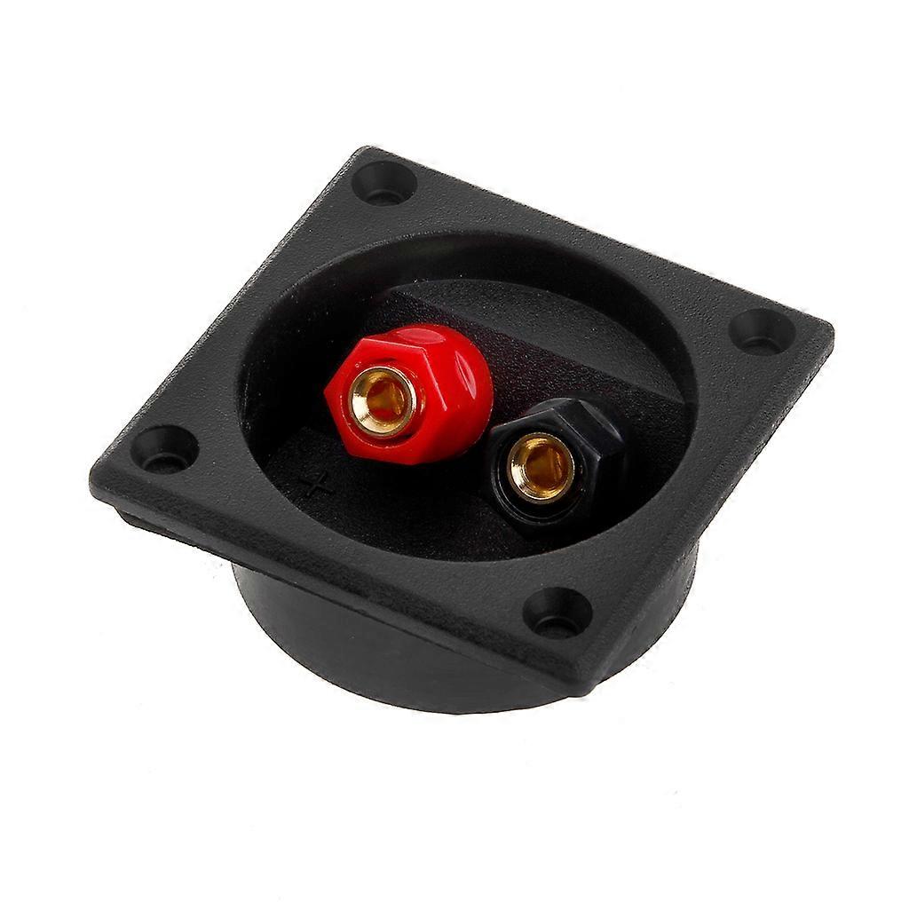 2-Way Speaker Box Terminal Binding Post Screw Cup Connector With 2 Banana Jack
