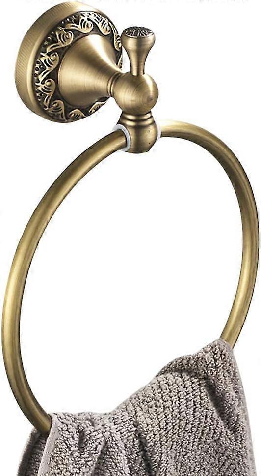Retro Solid Copper Individually Towel Ring Towel Bars, Minimal Klassic with Bronze Coating