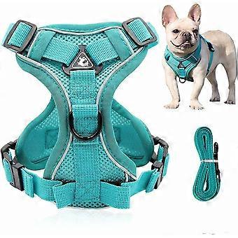Dog Harness, Triomphe Reflective Dog Harness, Anti-Pull Dog Harness, Harness and Leash Set, Breathable Soft Padded Harness for Small, Medium and Large