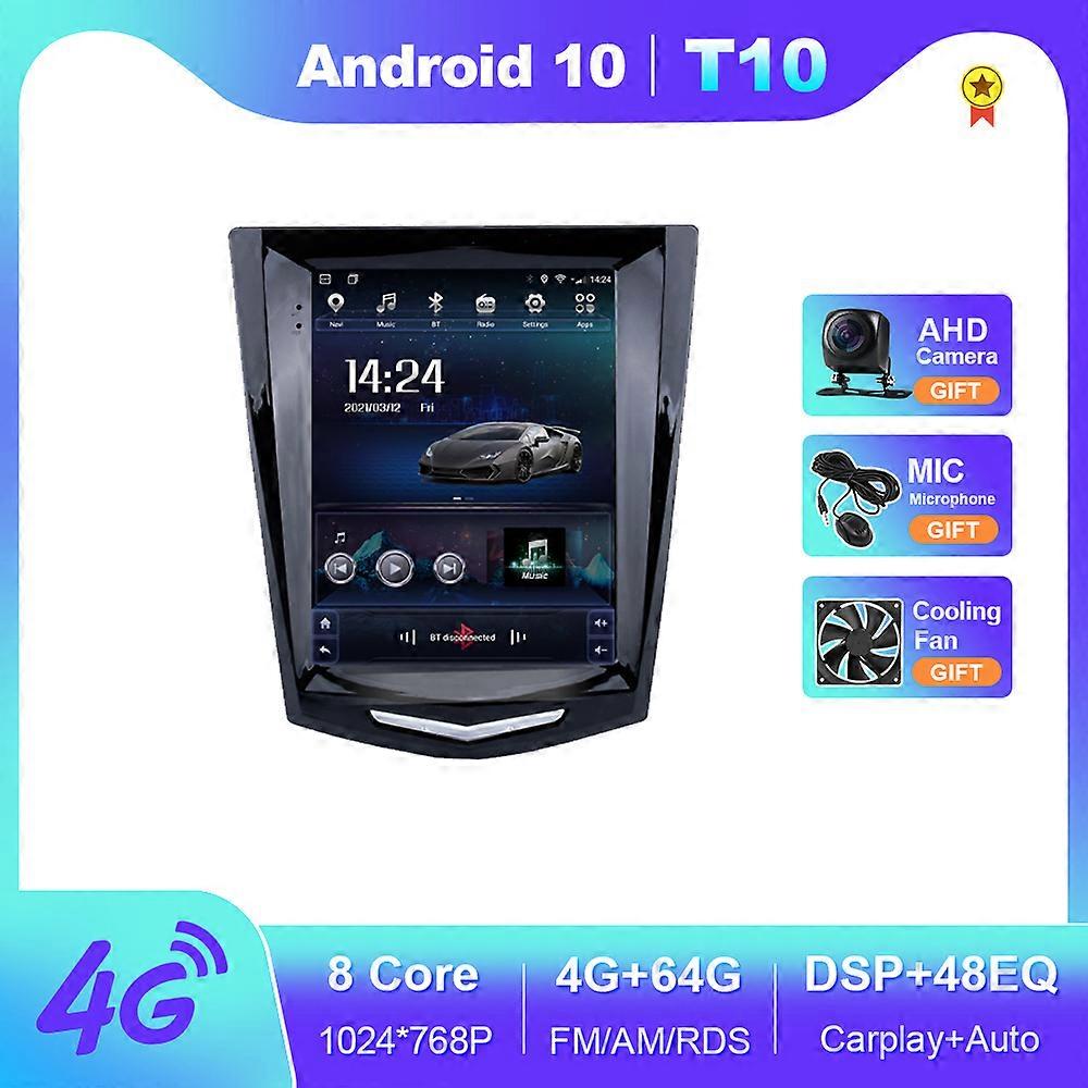 Tesla Style Android 10 For Cadillac ATS XTS SRX CTS 2013-2018 Car Radio Auto DSP Carplay GPS Navigation No DVD Player