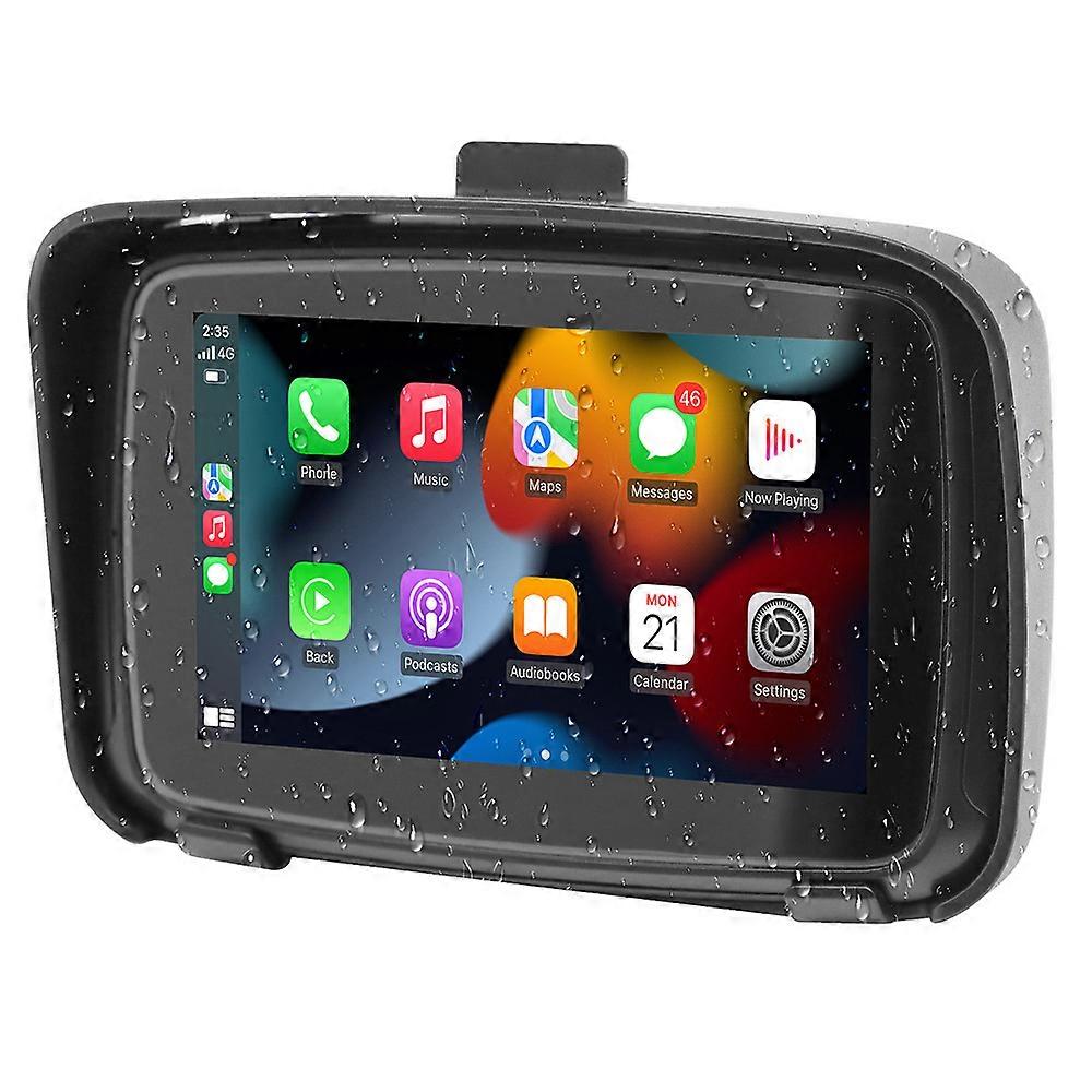 Moto Apple Carplay GPS Appareil de navigation Android Auto Extérieur Portable Étanche IPX7 Navigateur Carte En Ligne 5 Pouces Écran