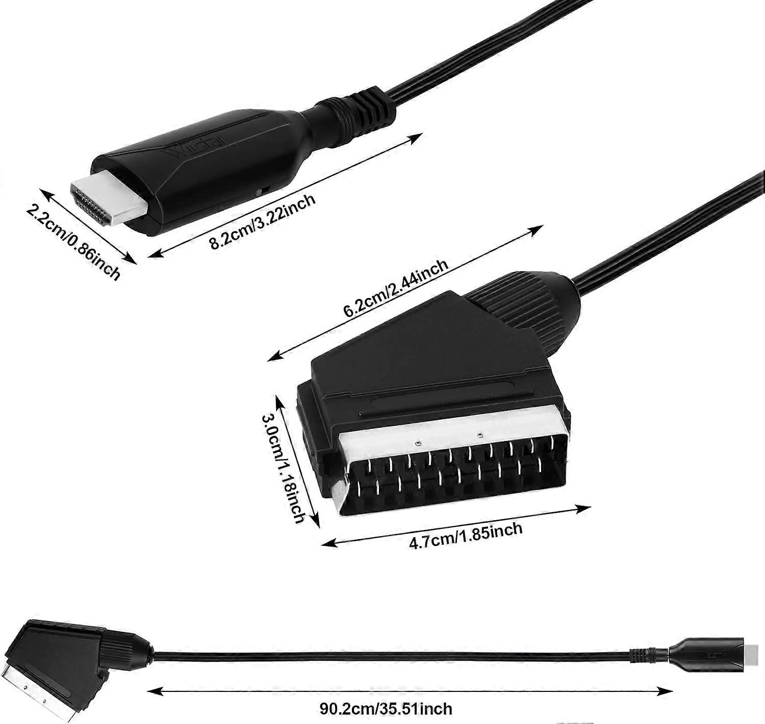 Cavo Convertitore SCART A HDMI – Adattatore All In One Con Cavi Inclusi, Full HD 1080P/720P - 2