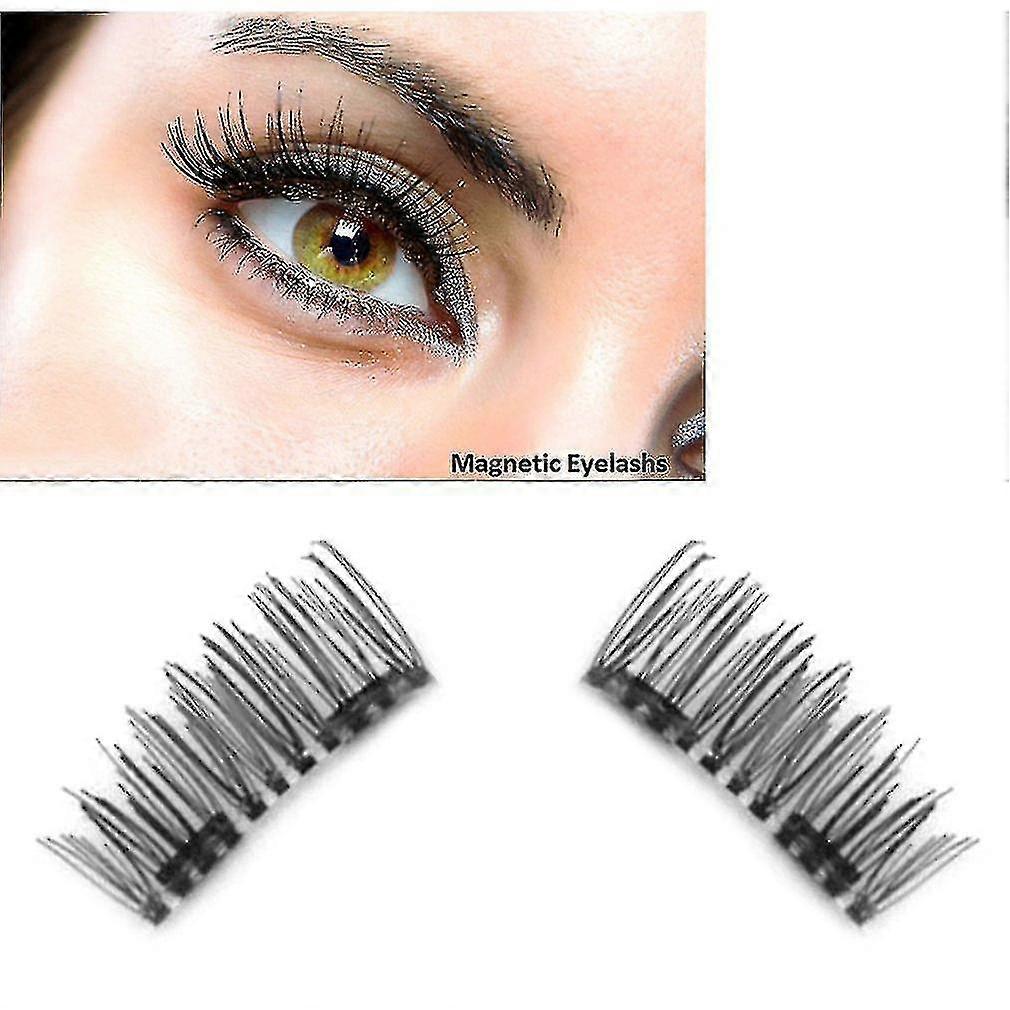 4pcs / set Lightweight Natural Thick Eye Lashes 3d Magnetic False Eyelashes