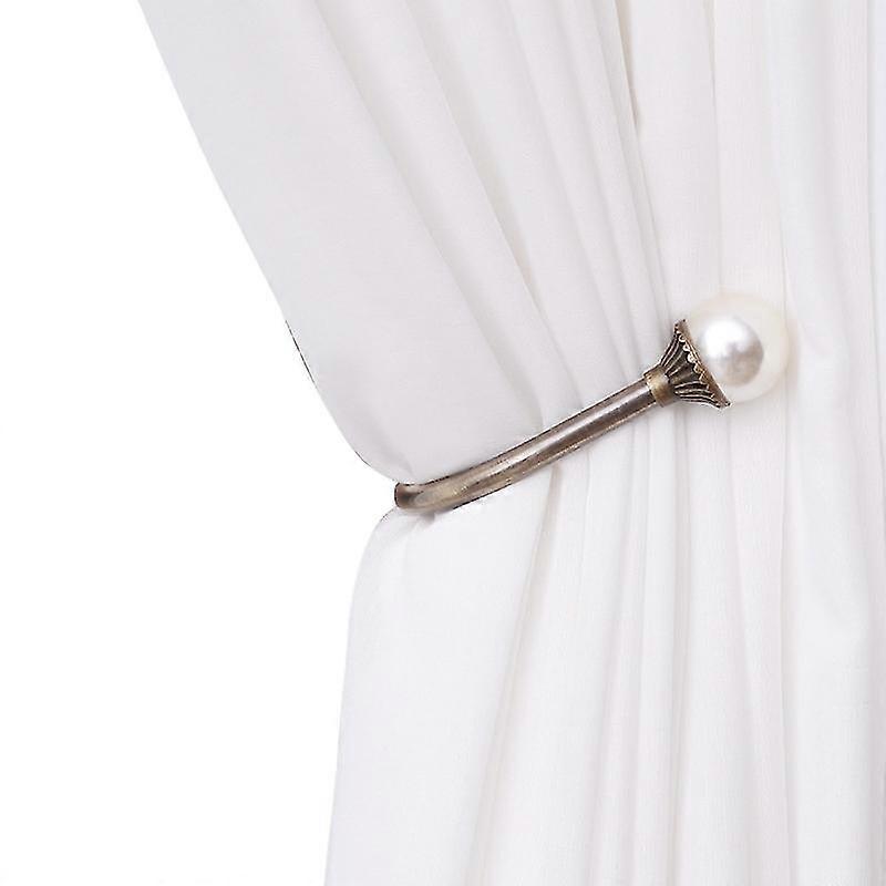 1 Pair U Shape Curtain Hooks With Artificial Pearl
