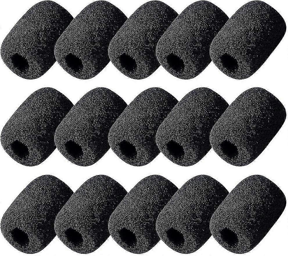 15 Pack skummikrofon forrude revers headset mikrofon svamp mini skumdæksel beskyttelse til forskellige