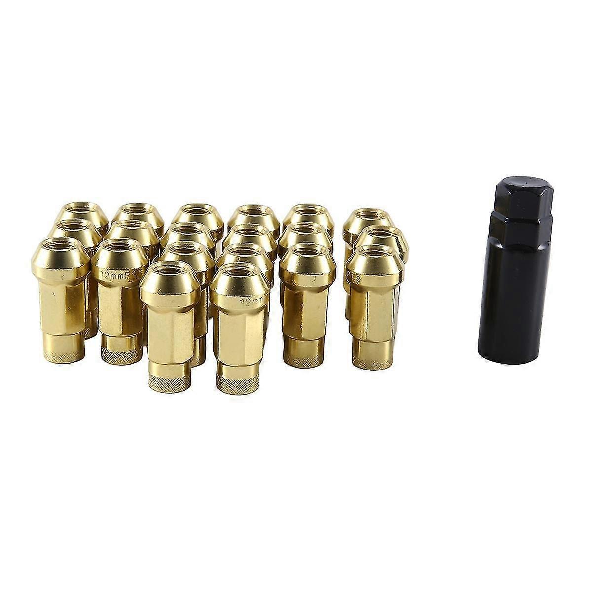 M12x1.5 kultainen pyörämutteri pyörän ruuvimutteri yleinen pyörän koristelu ulkoauton tarvikkeet