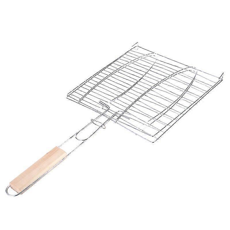 Stainless Steel Bbq Net Fish Meat Hamburg Net Barbecue Nets Grill Clamp