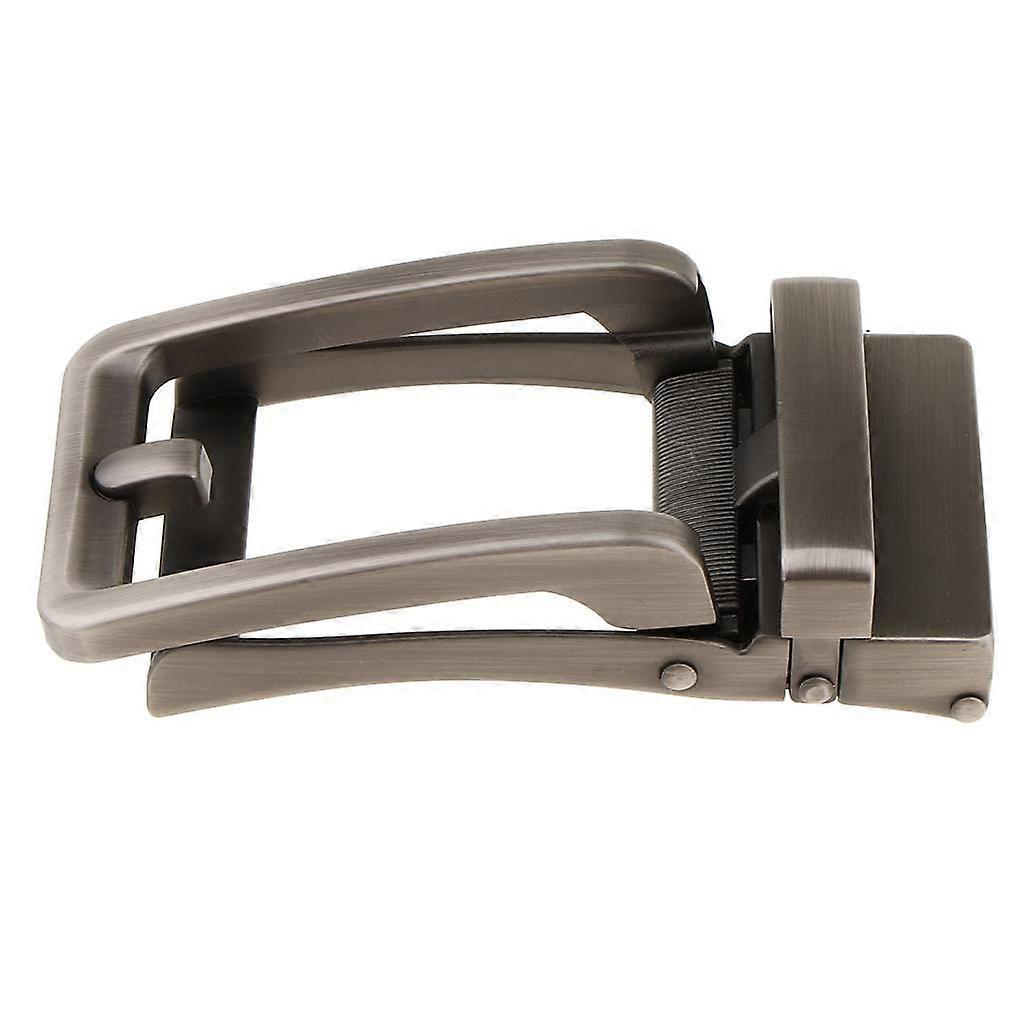 Men Alloy Ratchet Belt Automatic Slide Buckle Replacement Light gray black