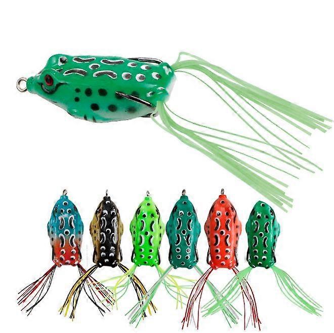 NEU 6pcs Frosch Soft Angeln Köder Topwater Bass Köder Crankbait Lure Kit 5/8/12g