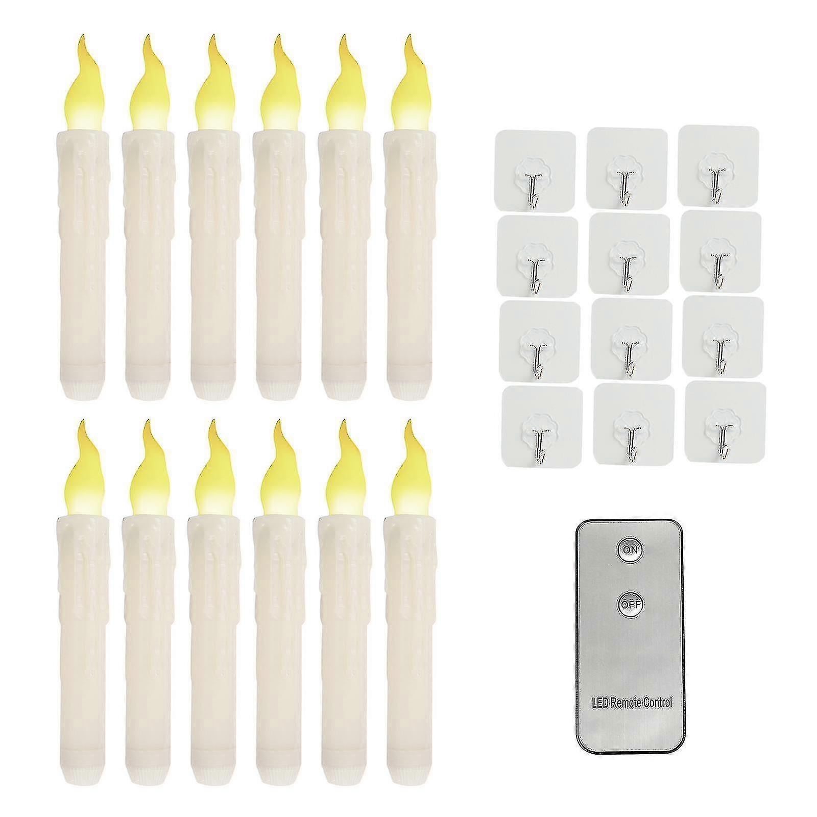 12 Floating Candles Hanging Harry Potter Lights Flicker Warm White Led Standard