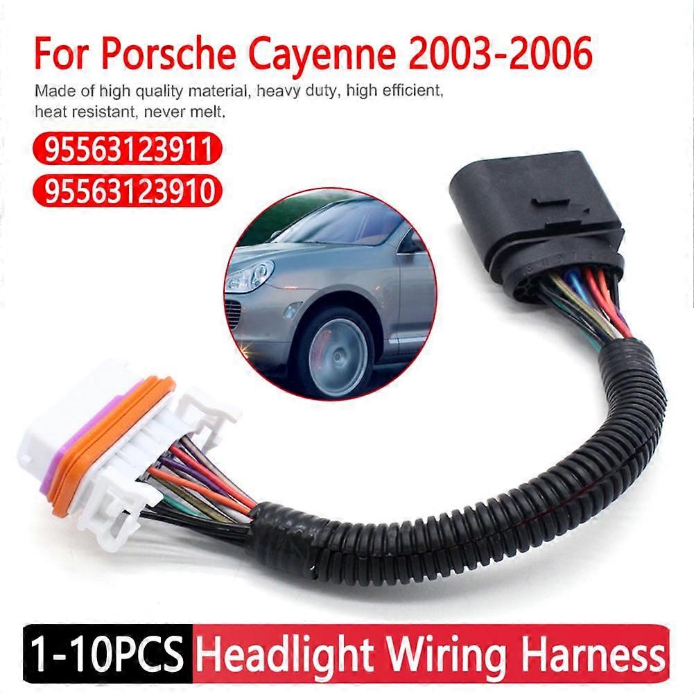 1-10 stk frontlys ledninger Sele lys Xenon Front Connector 95563123911 95563123910 for Porsche Cayenne 2003 2004 2005 2006