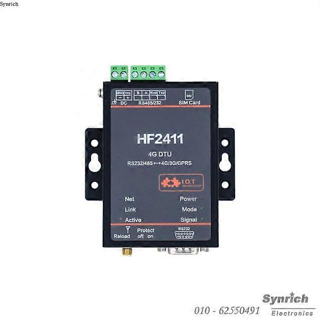 Industrial 4G DTU RS232/RS485 to 4G Wireless Communication Hf2411