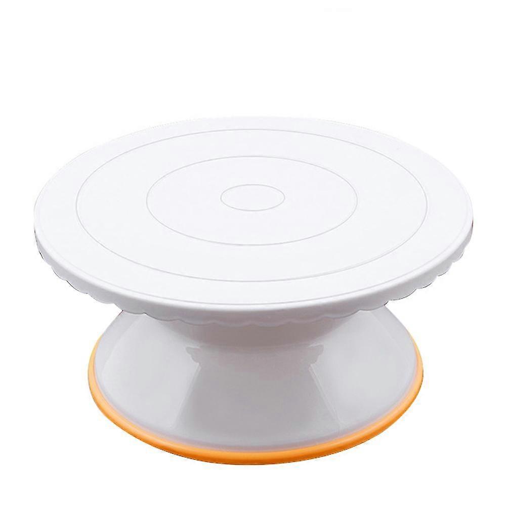 1pc Plastic Roterende Taart Draaitafel Platform Taart Maken Stand Platform wit