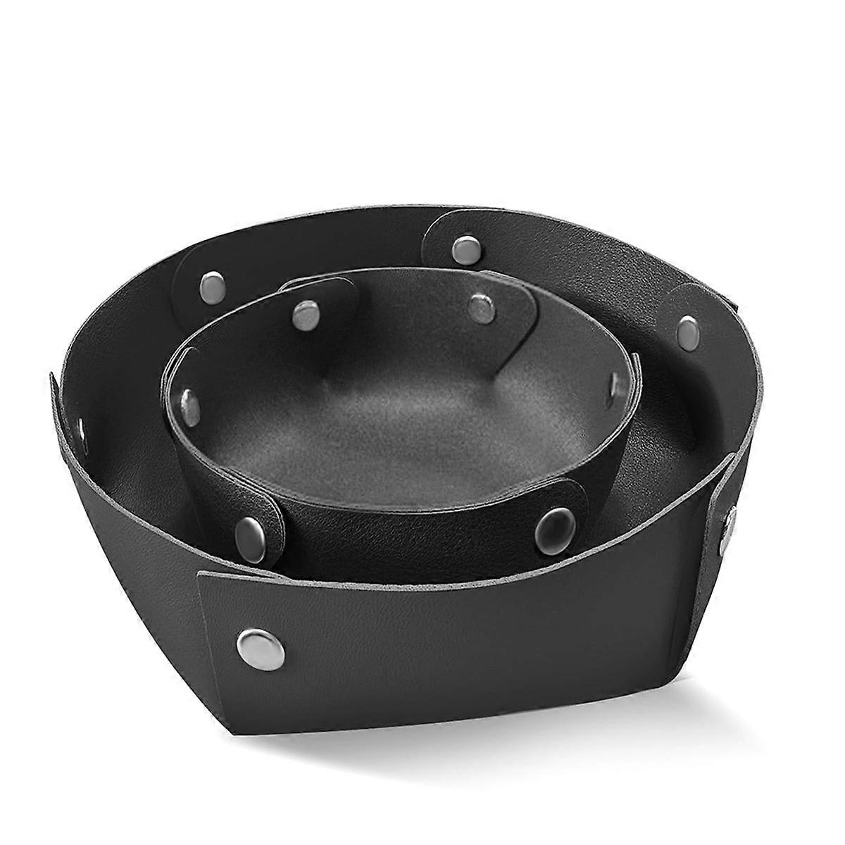 PU Leather Tray Jewelry Tray,Table Tray Bedside Nightstand Desk Tray,Decorative Portable Entryway Desktop Catchall TrayC