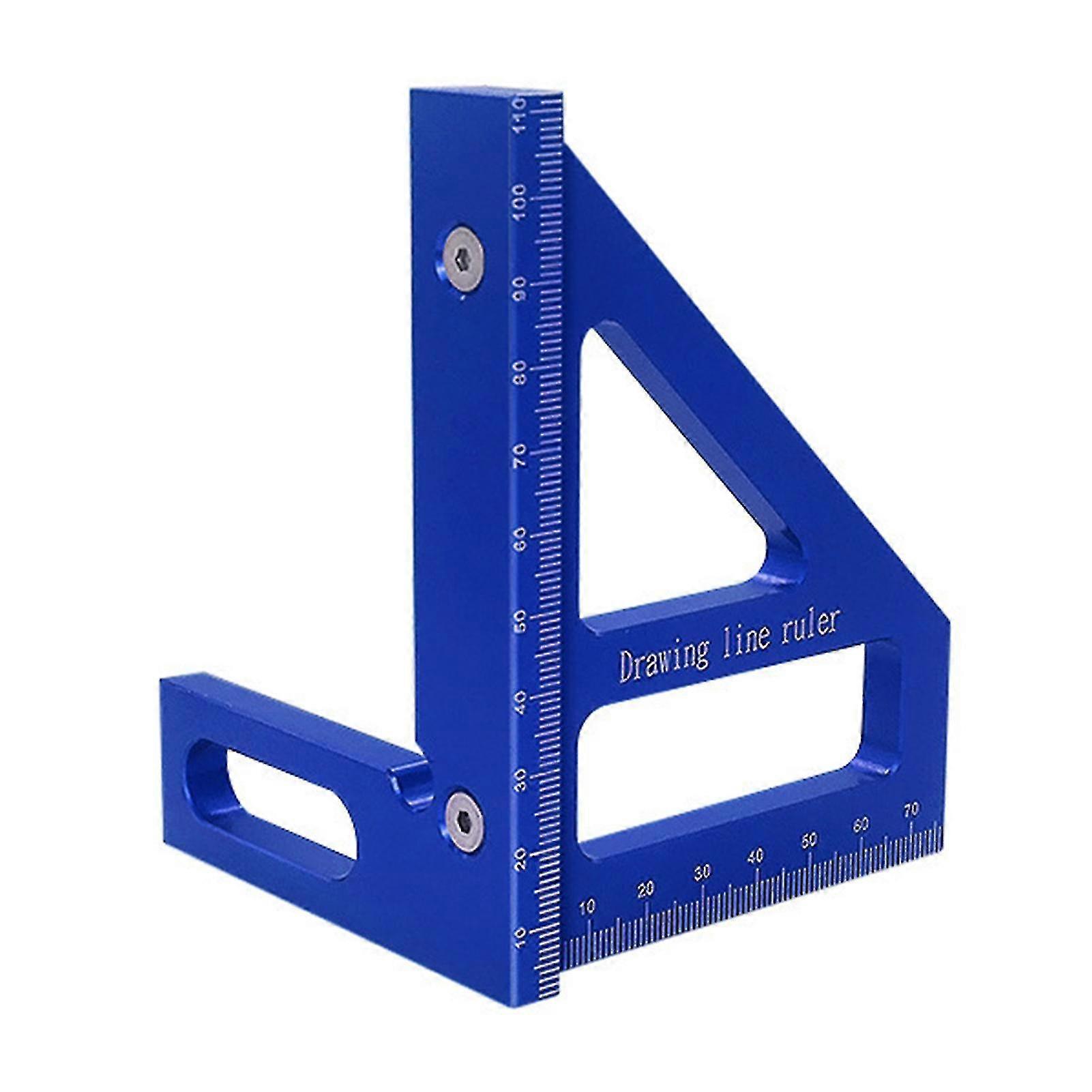 Aluminum Alloy 3D Multi-Angle Measuring Ruler Metrics Scale Durable Layout for DIY Wood Craft