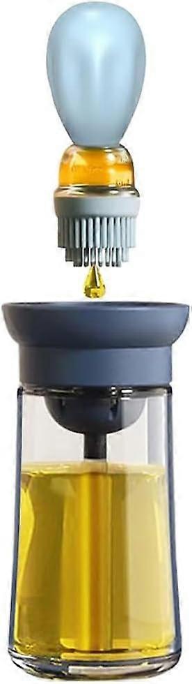 nice Oil dispenser with brush -2-in-1 oil dispenser, used for cooking vinegar sauce, barbecue, frying, blue