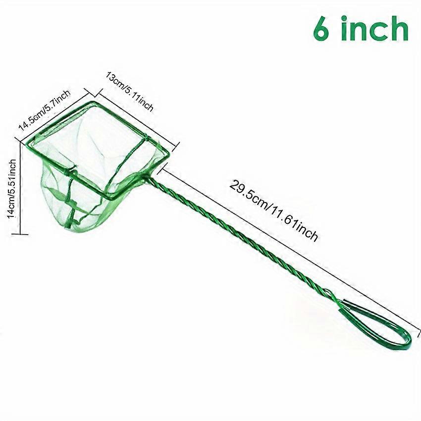 1pc Fish Net Long Handle Portable Square Aquarium Accessories Fish Tank Landing Net Fishing Net Fish Floating Objects Cleaning Tool