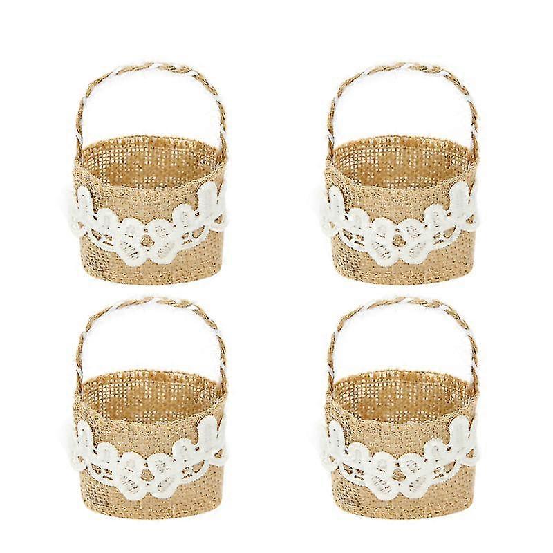4pcs Linen Baskets For Weddings-c