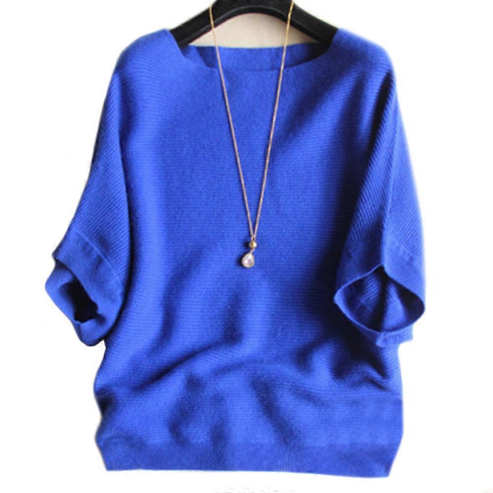 Femme Loose Wool Knitwear Pull Boat Neck
