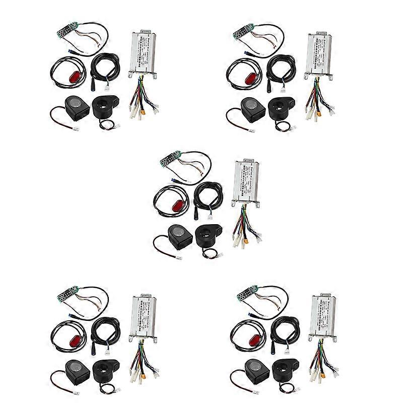 5X 36V 350W 15Aモーターコントローラー+ダッシュボード+Xiaomi Scooter電動自転車用フロント/リアライトスピードコントローラー電動自転車