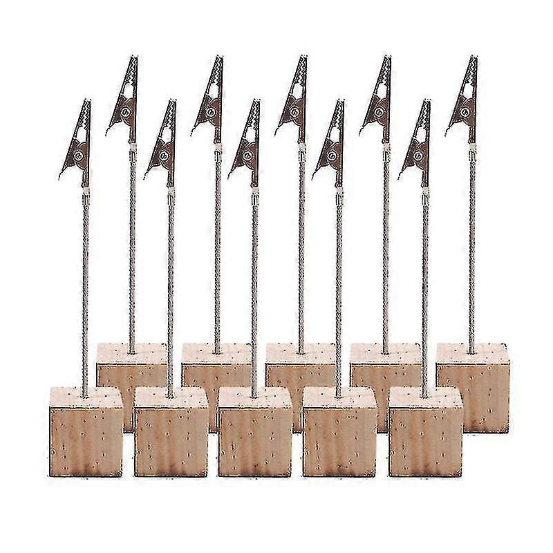 10 Pcs Lightweight Cube Base Memo Clips Holder With Alligator Clip Clasp
