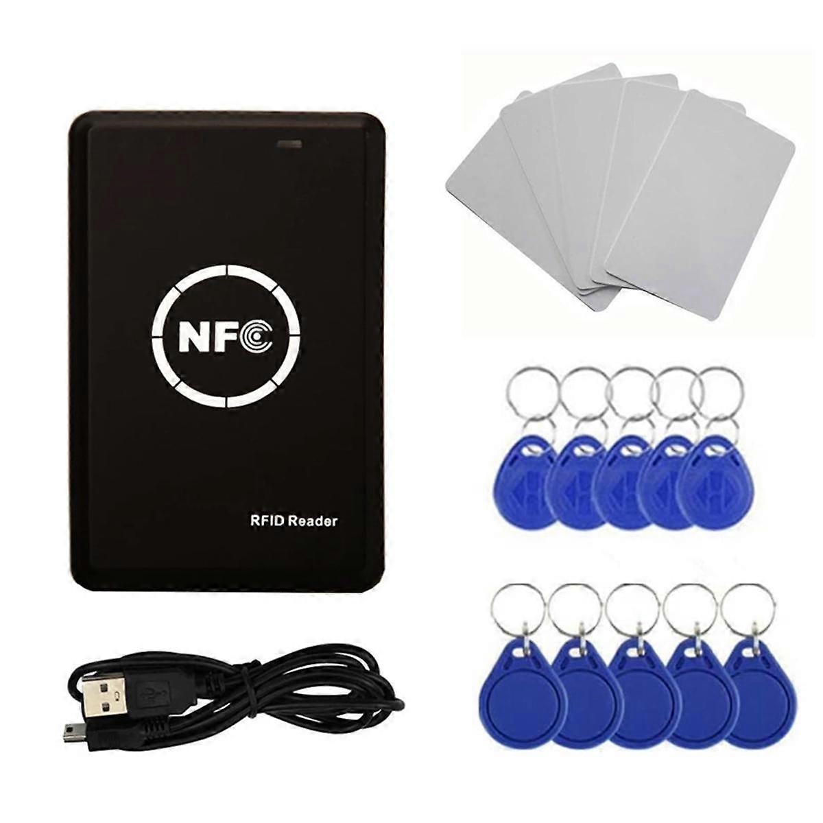 IC/ID RFID Reader Copy 125khz/13.56Mhz Card RFID Copier Cracking IC Encryption Card Driverless Read