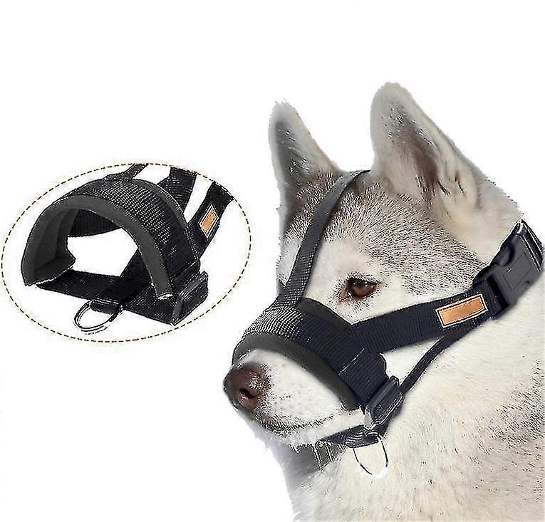 Dog Soft Anti-bite Bark Safe, Mesh Breathable Pet Nose For Dog Black (l)