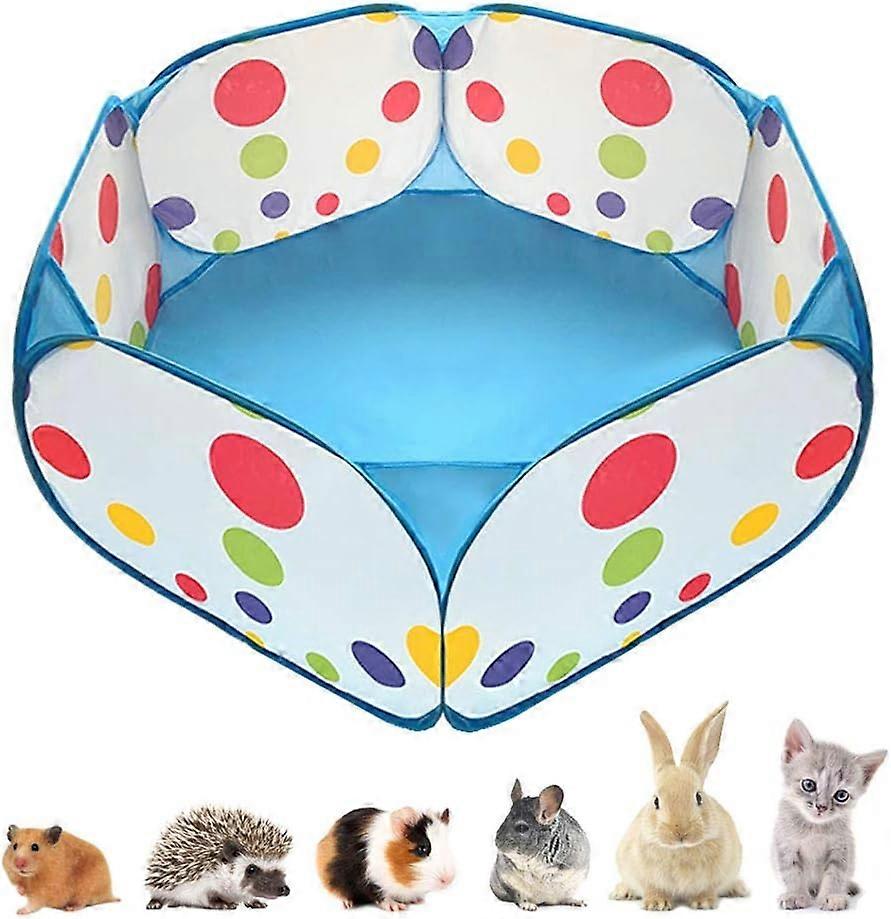 Portable Small Animals Playpen, Outdoor/Indoor Pop Open Pet Exercise Fence, Tent for Rabbits, Hamster