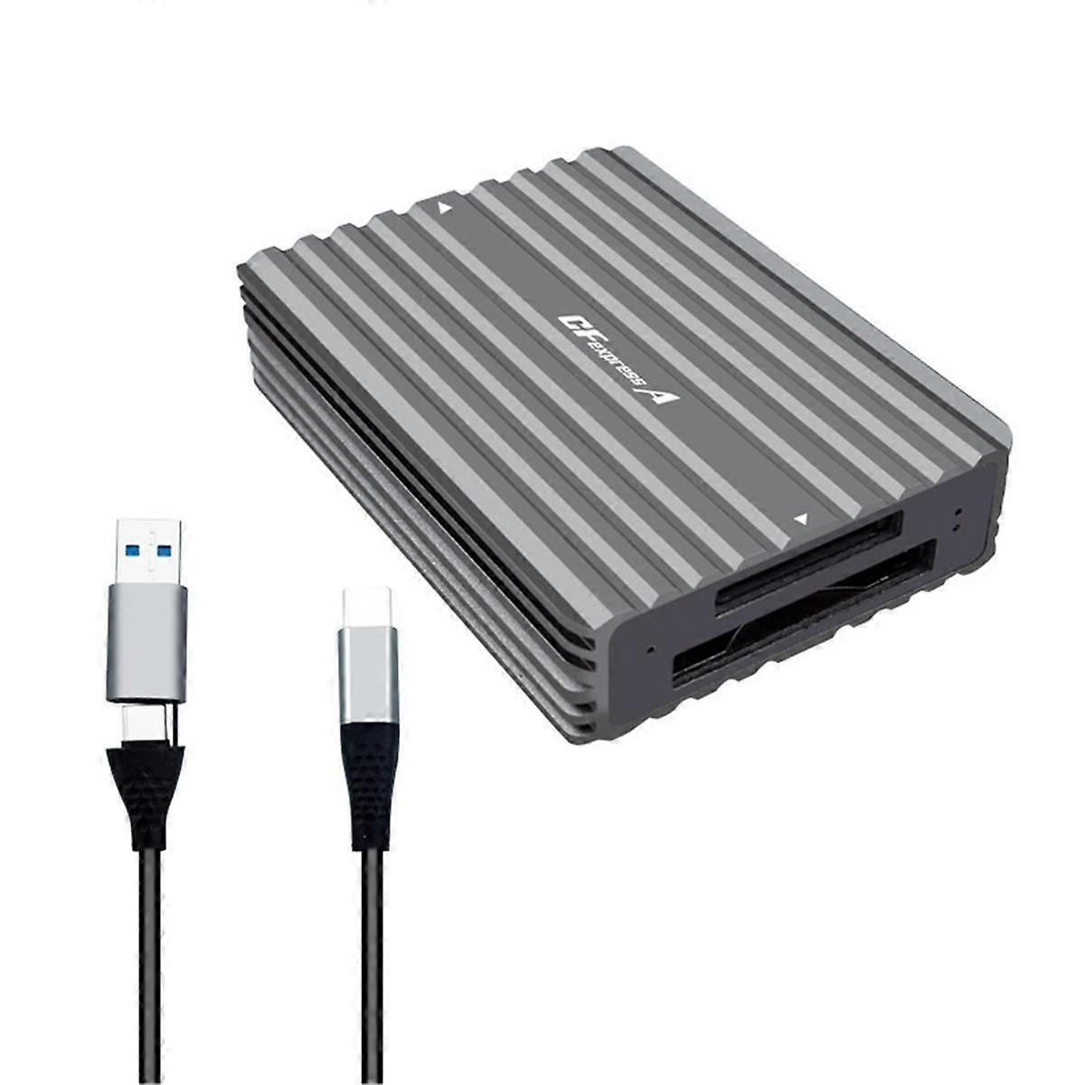 2 in 1 Cfexpress A & B Doppelseitiger Kartenleser Cfexpress Kartenadapter USB3.2 10 Gbit / s Geeignet für Com