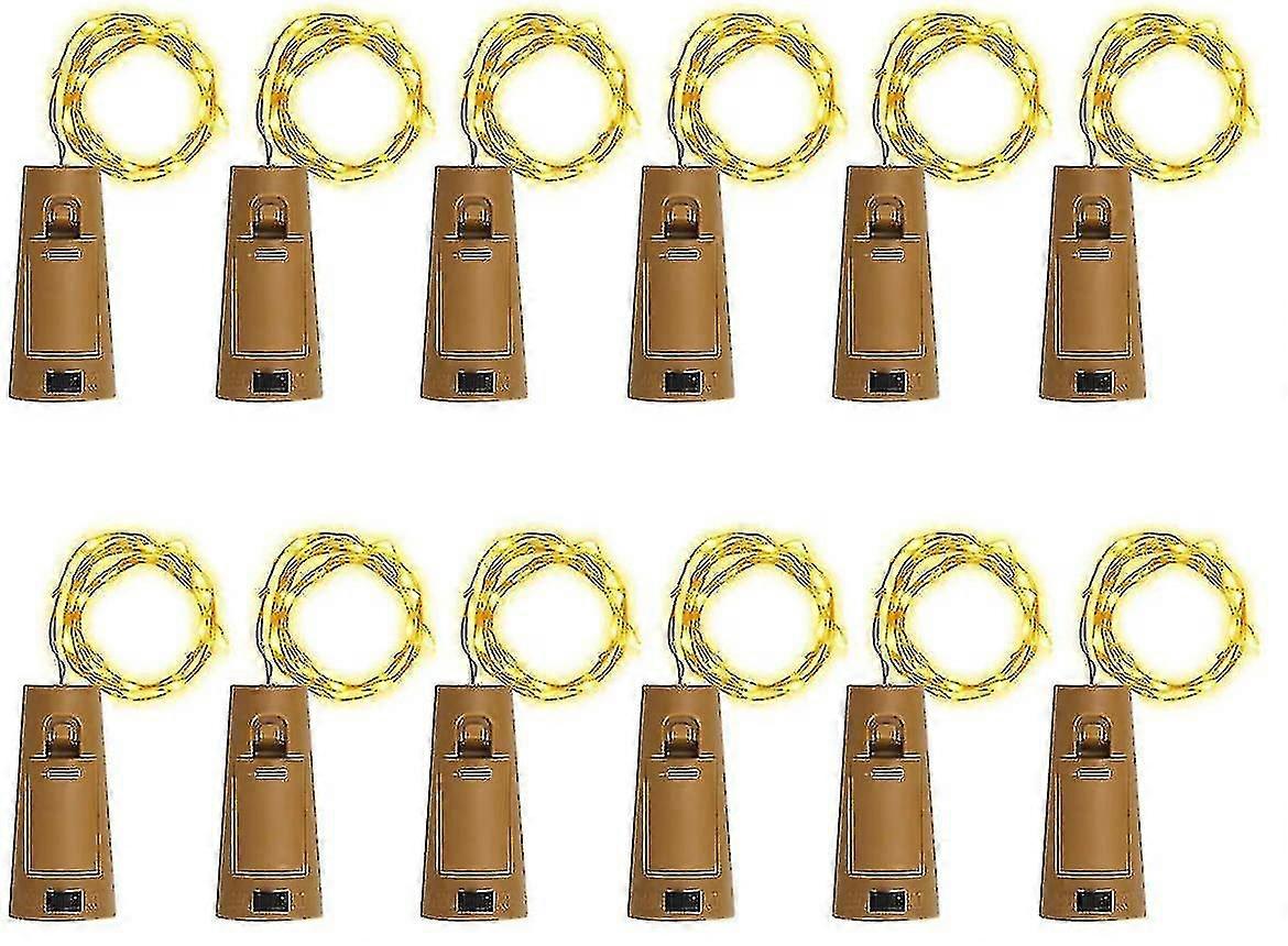 12pcs Bottle S, Cork S For Bottles, 2m 20 Led Fy S