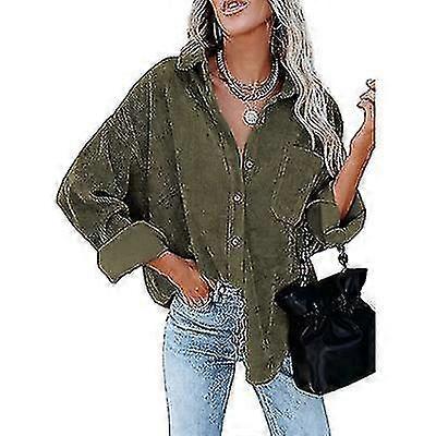 Oversize Corduroy Loose Button Shirt