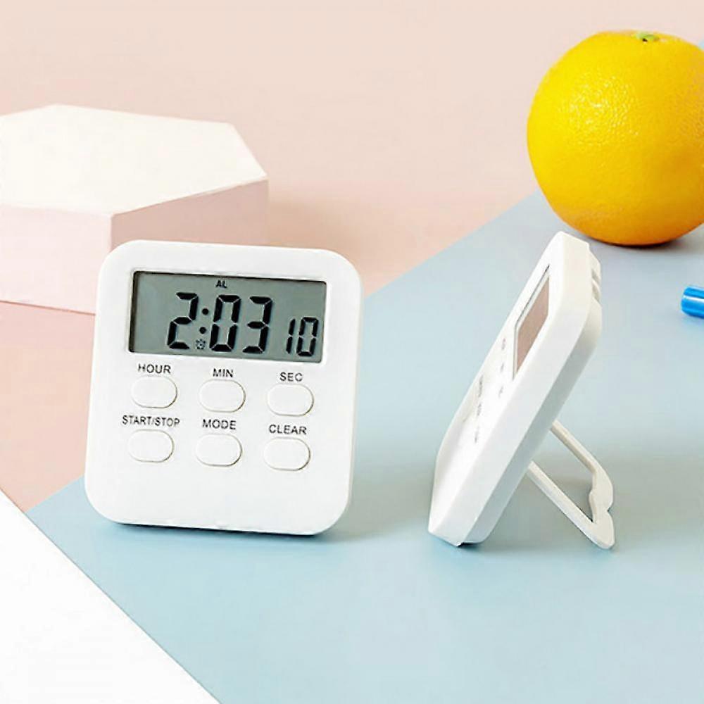 1Pcs Multifunction 24 Hour Timer Countdown Reminder White LCD Digital with Strong Alarm Small Clock Plastic Kitchen Electro RYL