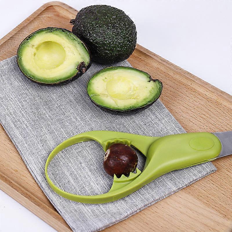 Avocado Slicer, 3 in 1 Avocado Tools Avocado Slicer Stainless Steel Safety Blade for Avocado and Multifunctional Fruit Cutter, Tra
