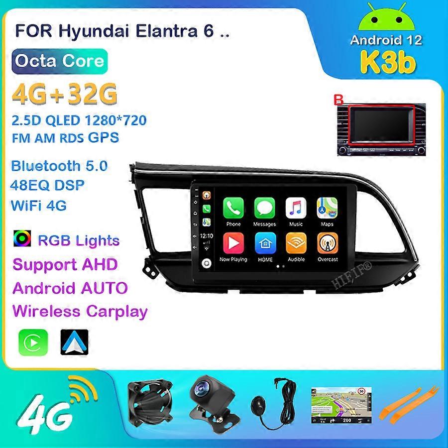 For Hyundai Elantra 6 2015 2016 2017 2018 Android 12 DSP 8 core 4G RAM 64G ROM Car Radio Navigation multimedia Player