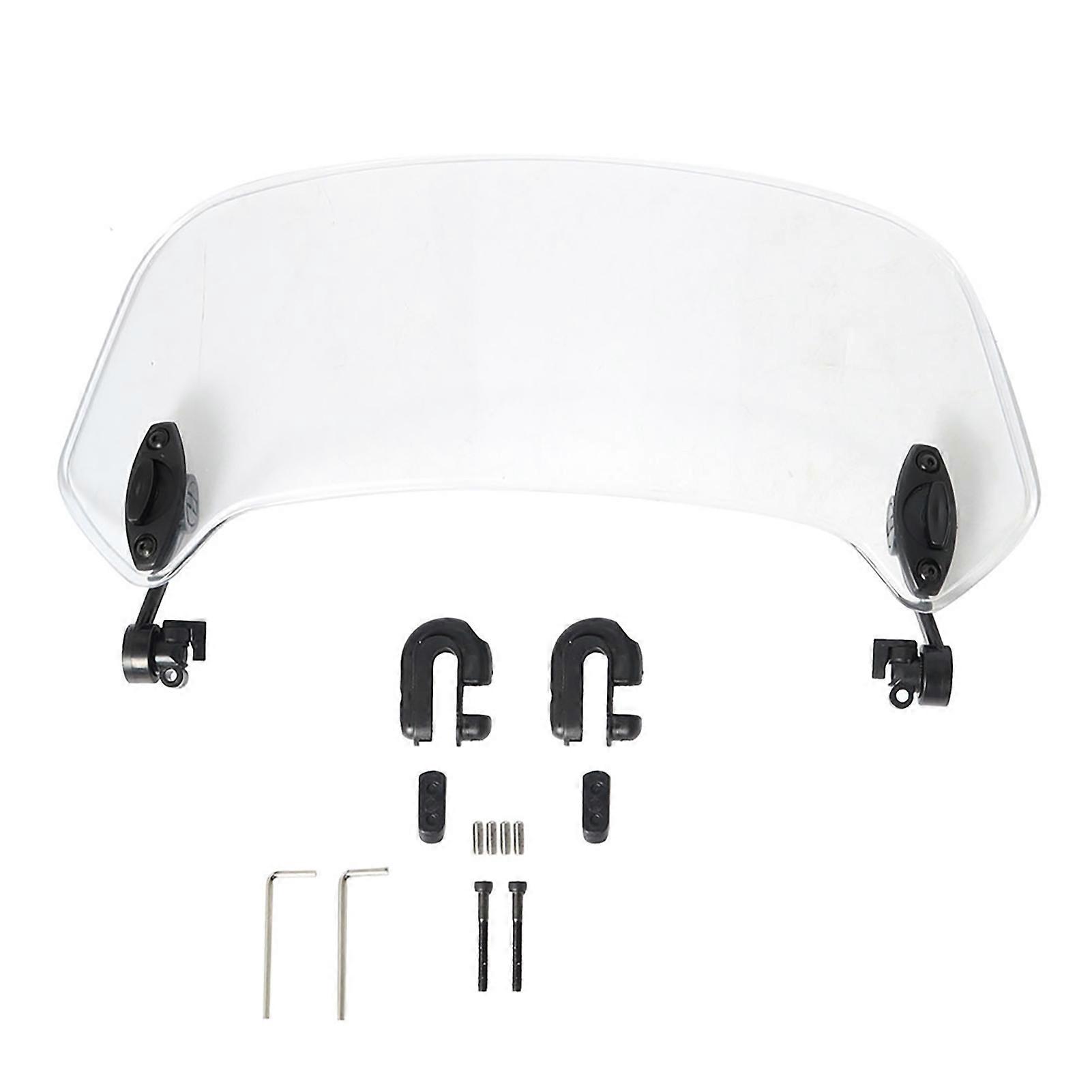 Windshield Adjustable Height Block Wind Dust Transparent Motorcycle Extension Spoiler Clamp-on Windscreen for Motorbike