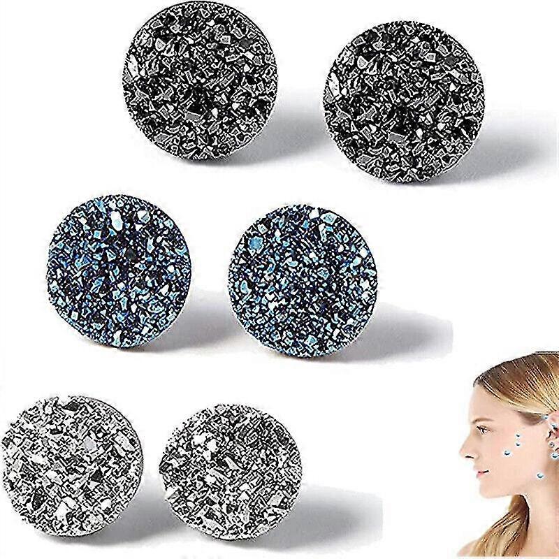 Atheniz Magnetology Lymphvity Germanium Earrings, Amo'thea Lymphactive Mag Studs-blue