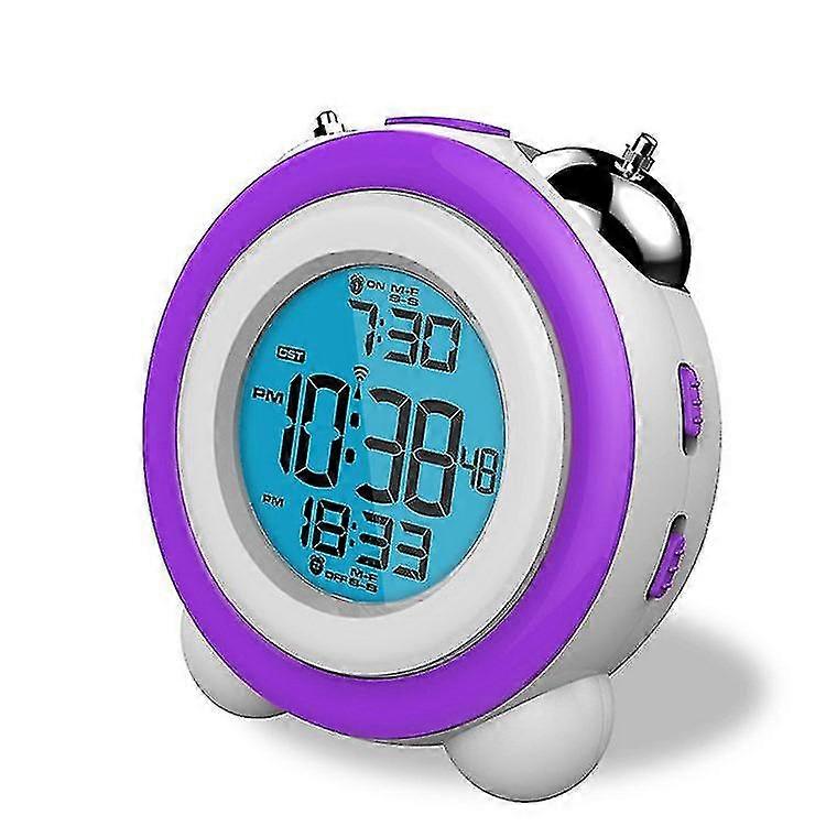 Loud Alarm Clock Non Ticking Bedside Battery Powered With Snooze Dual Alarm Night Light