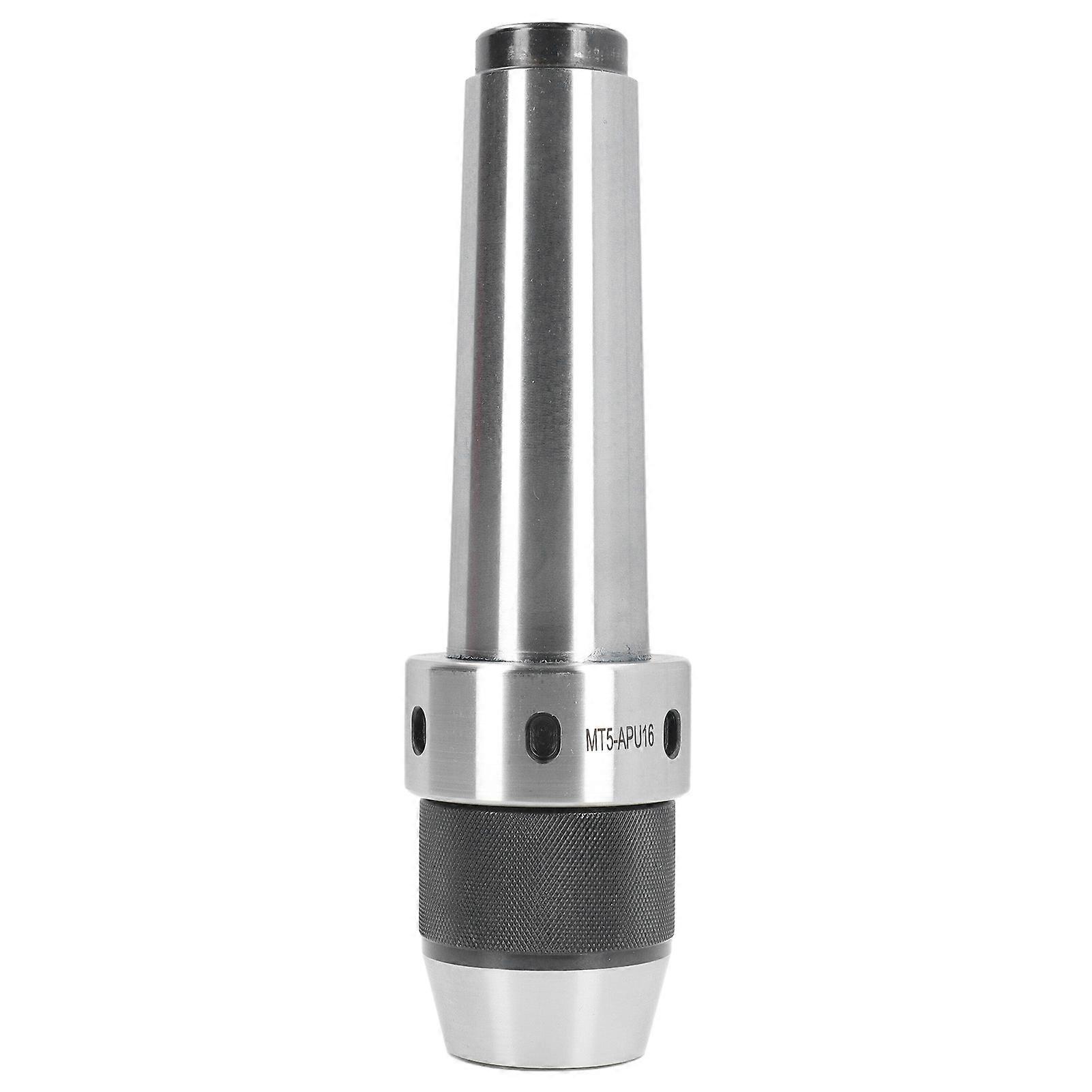 Self Tightening Keyless Drill Chuck MTB5 APU16 MT5 Morse Taper Mounting Base 3 to 16mm Adjustable 3 Jaws