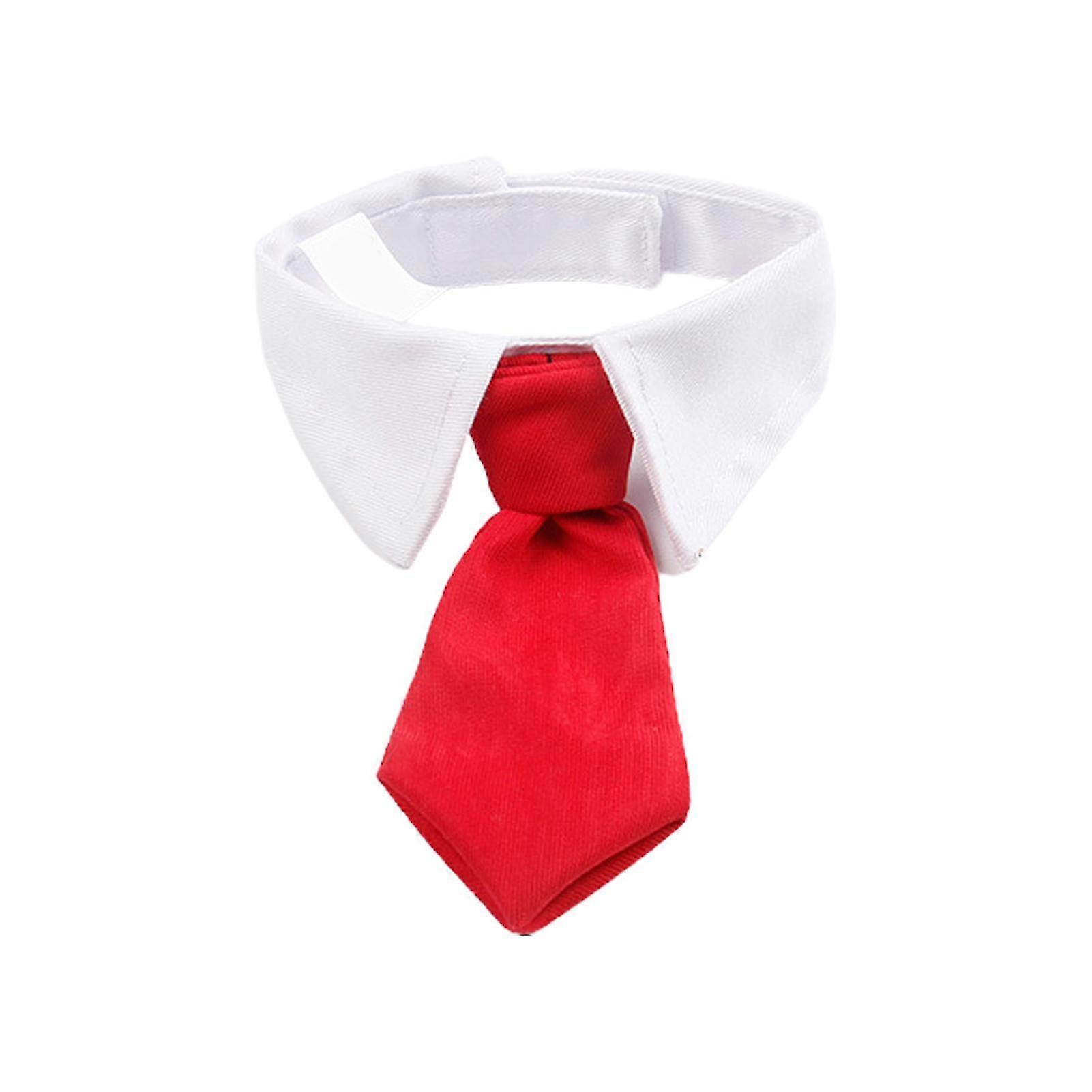 Pet Necktie Stylish Adjustable Bright Color Fastener Tape Closure Dogs Cats Necktie Collar Pet Accessory