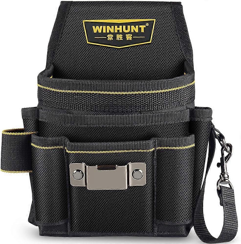 Small Multi-Pocket Tool Kit with Belt Loop, Hammer Loop and Hook Loop, Ideal for Craftsmen, Electricians and Gardeners, 22 x 15 x 4 cm