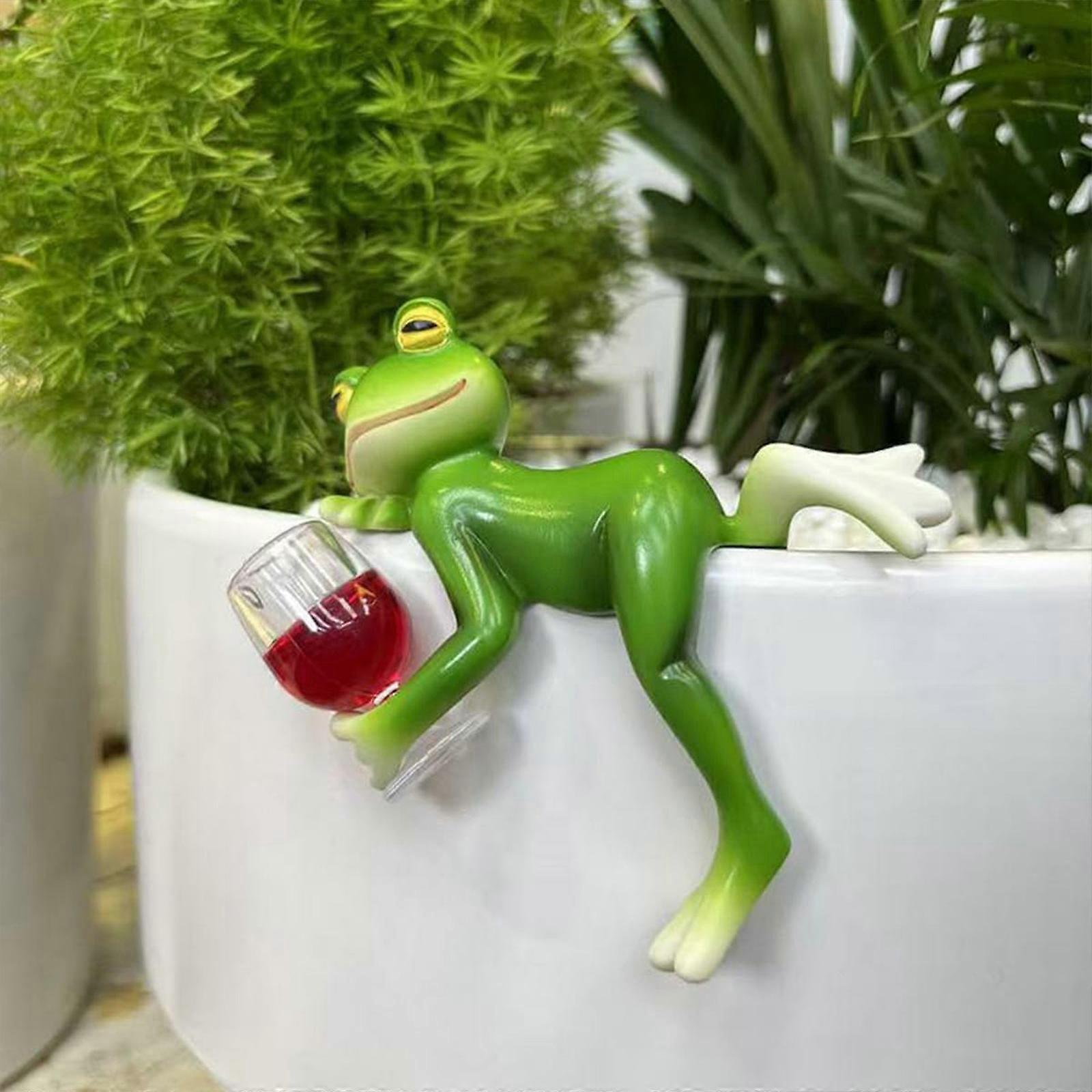 Sherum Vianys Tipsy Frösche – 3 Lustige Trinkfrosch-Figuren Für Garten & Blumentopf