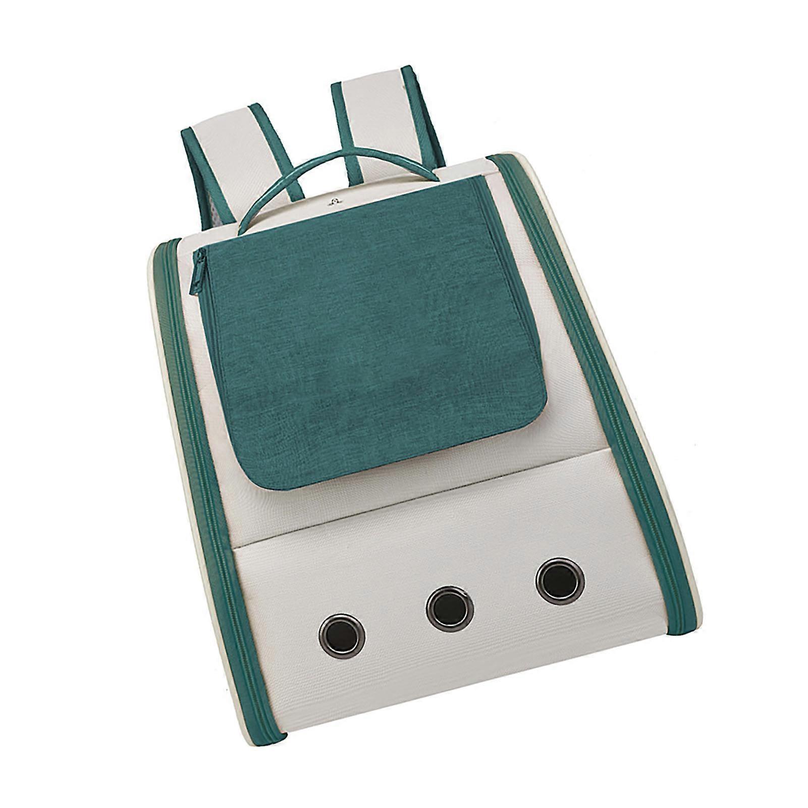 Breathable Cat Carrying Backpack with Large Window 32cm Green